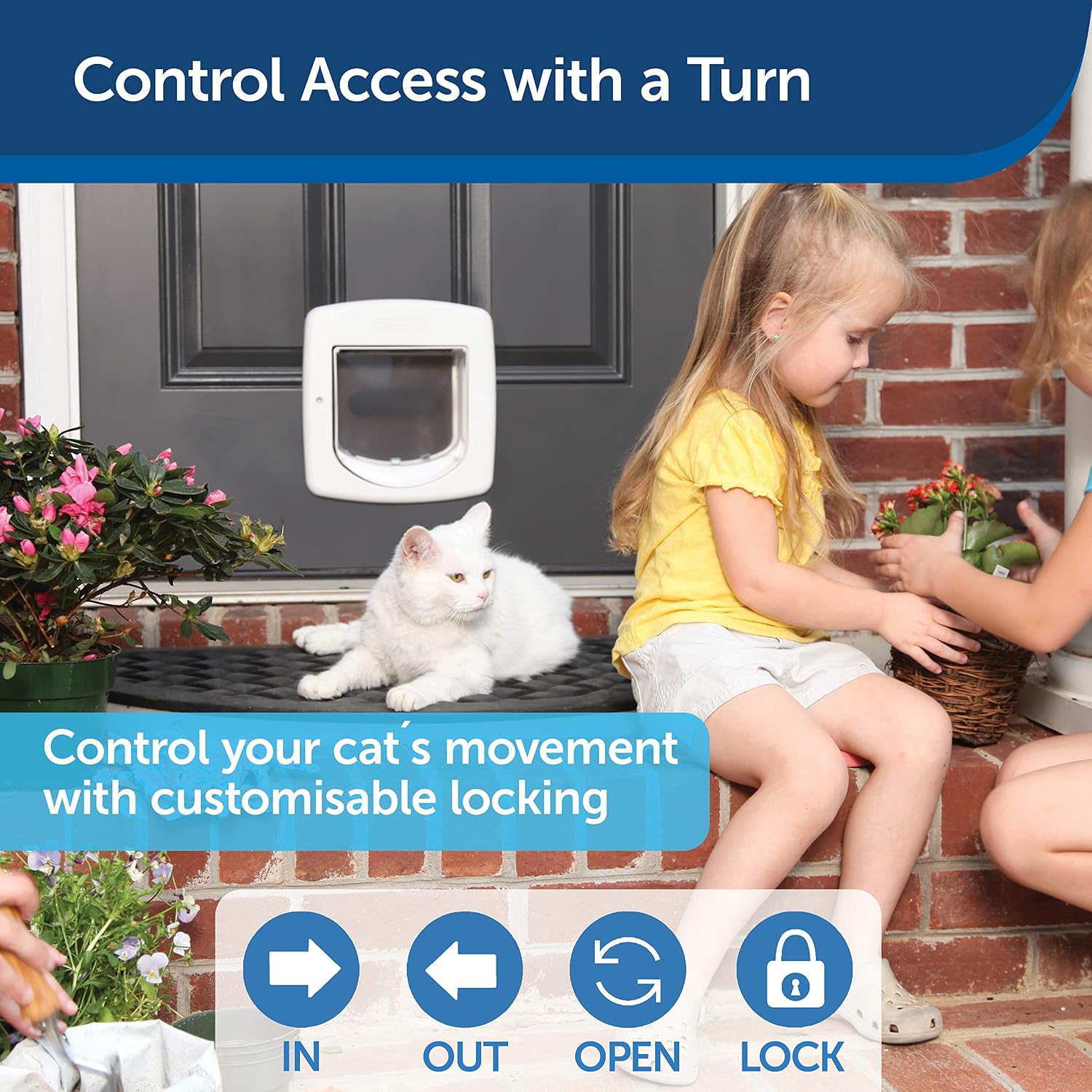 Thumbnail 5 de PetSafe Staywell Magnetic Classic Cat Flap 4‑Way Lock