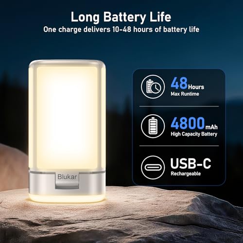 Detalle de Blukar 116 LED Lampada Campeggio Ricaricabile: Luce Potente e Versatile per Avventure all’Aperto