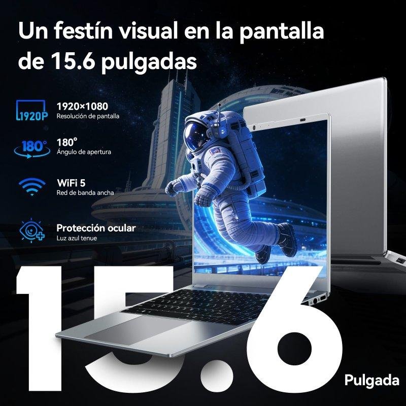 Detalle de AMDEVPRO NCS2154 15,6": portátil para estudio y uso diario con 16 GB RAM, 512 GB SSD y Windows 11 Pro