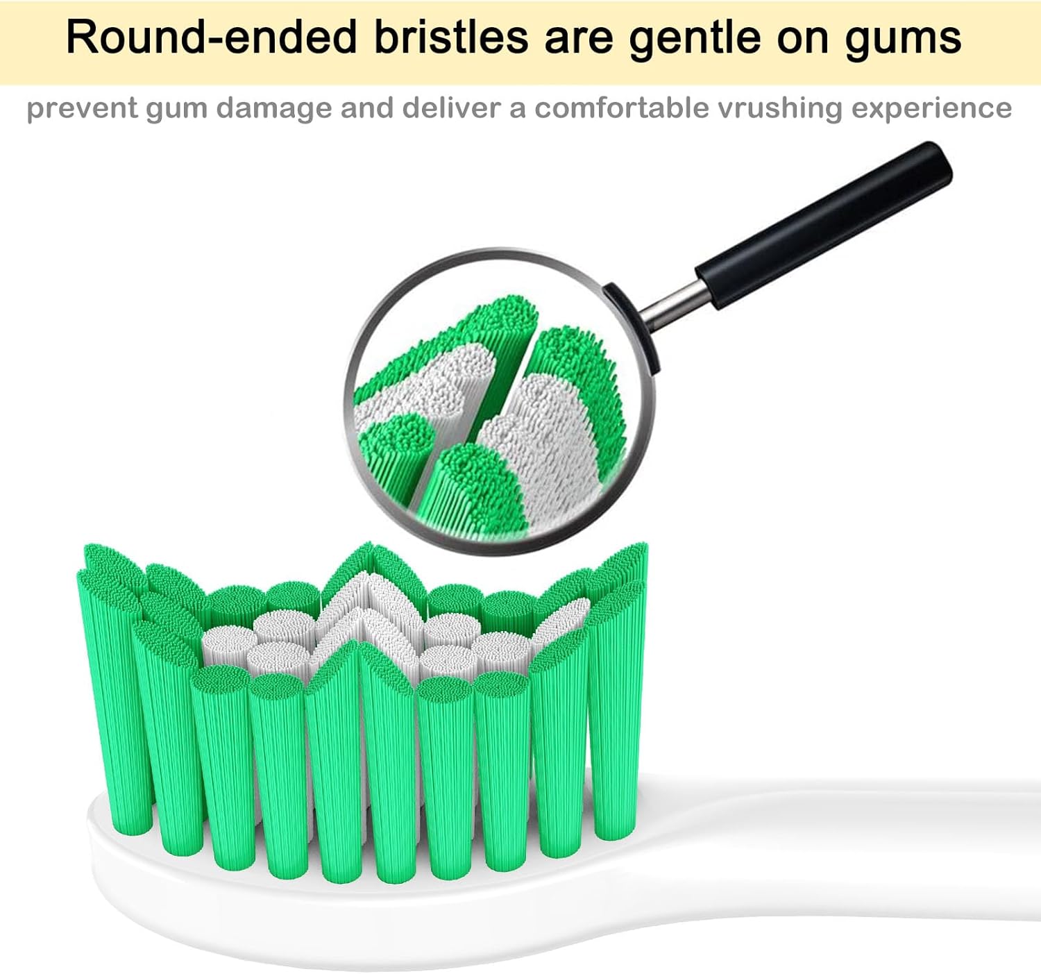 Detalle de Aoremon Toothbrush Heads for Philips Sonicare, 6-Pack 🦷