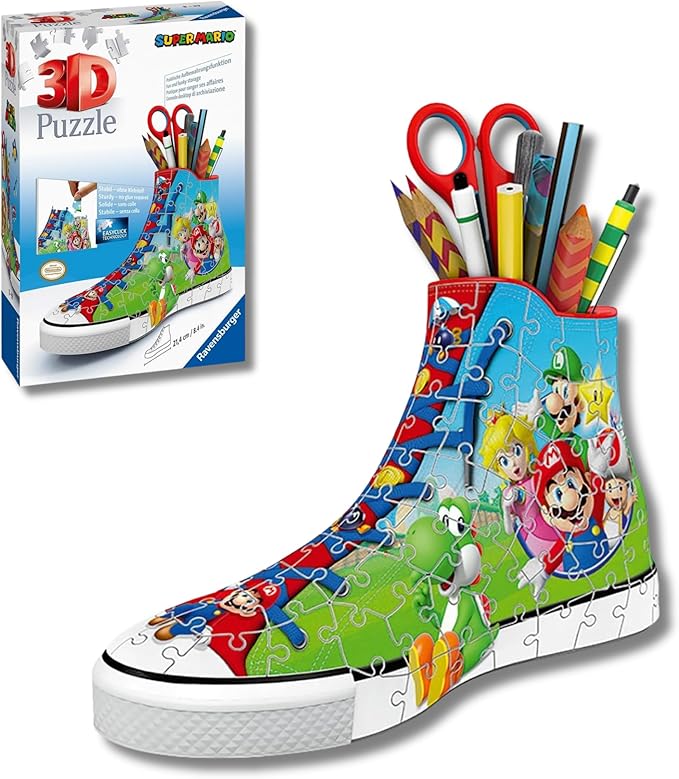 Ravensburger Puzzle 3D Super Mario Sneakers para Niños 🖍