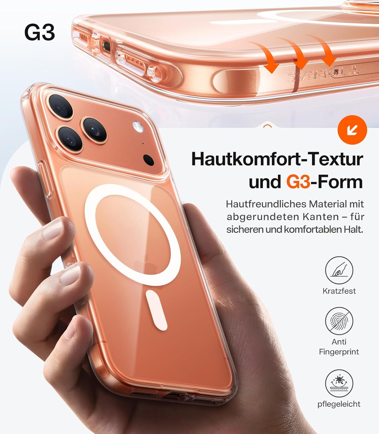 Thumbnail 4 de TORRAS Guardian-Mag iPhone 17 Pro Hülle – stoßfest