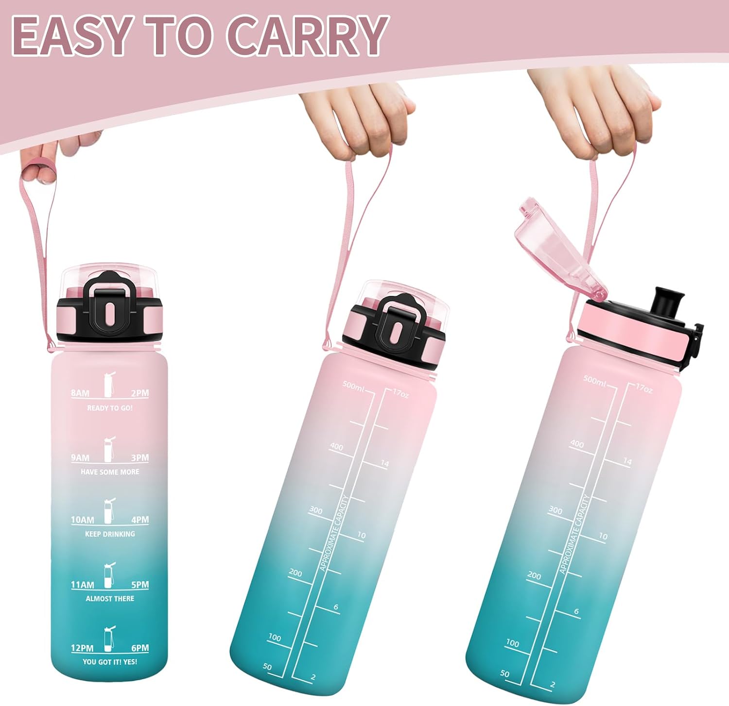 Detalle 2 de HoneyHolly Botella Agua 500ML para deporte