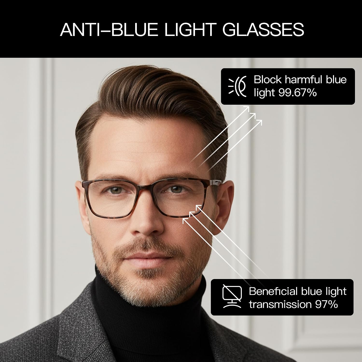 Detalle 1 de ZENOTTIC Blue Light Reading Glasses
