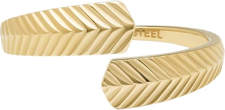 Thumbnail 2 de FOSSIL Damen Ringe aus Edelstahl offen – goldfarben-poliert mit transparenter Akzentfarbe