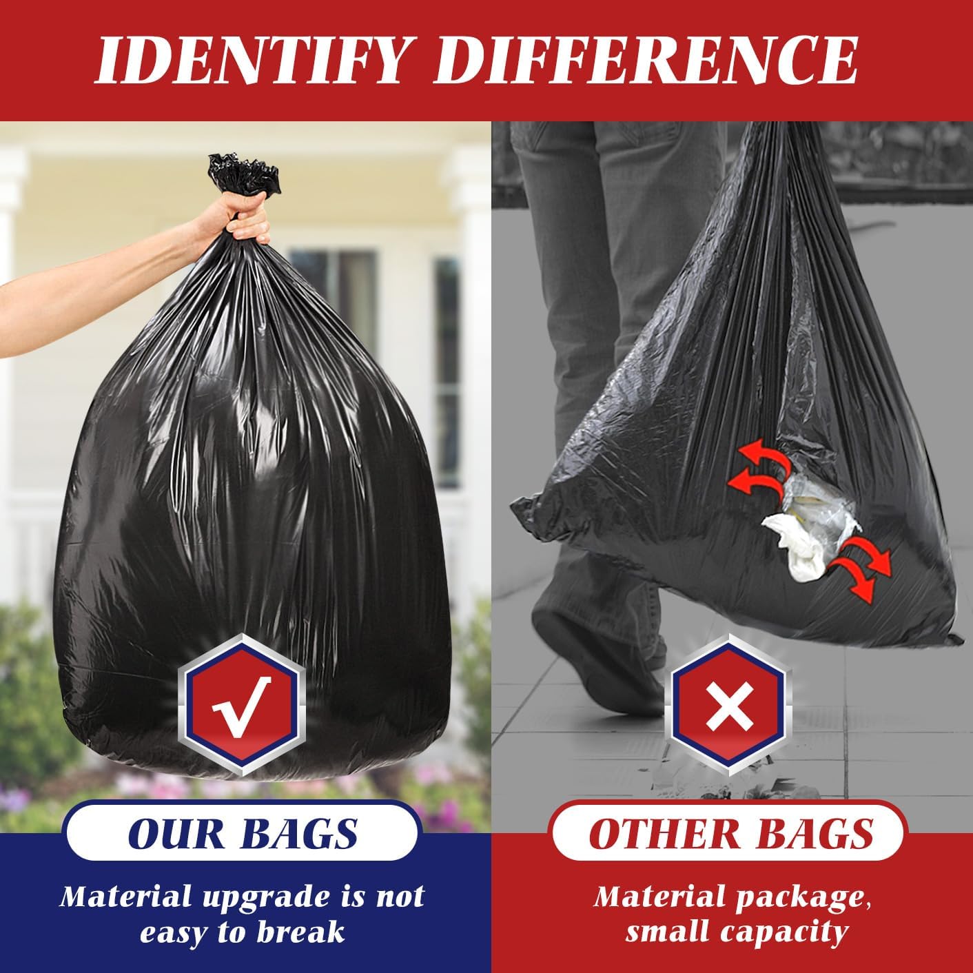 Detalle de Teivio Trash Bags, 55–60 Gallon