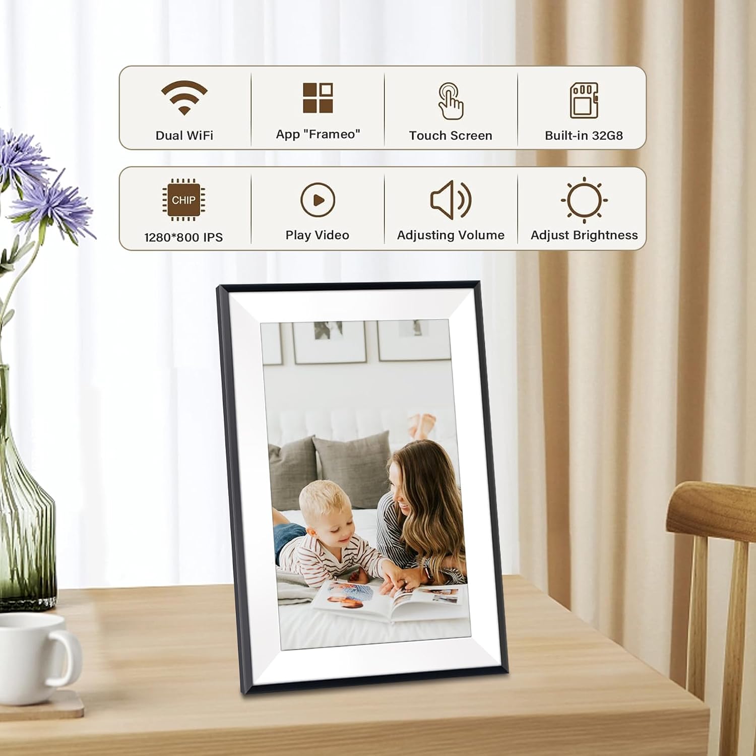 Thumbnail 4 de Hesmor Frameo 10.1 Inch Digital Photo Frame 32GB