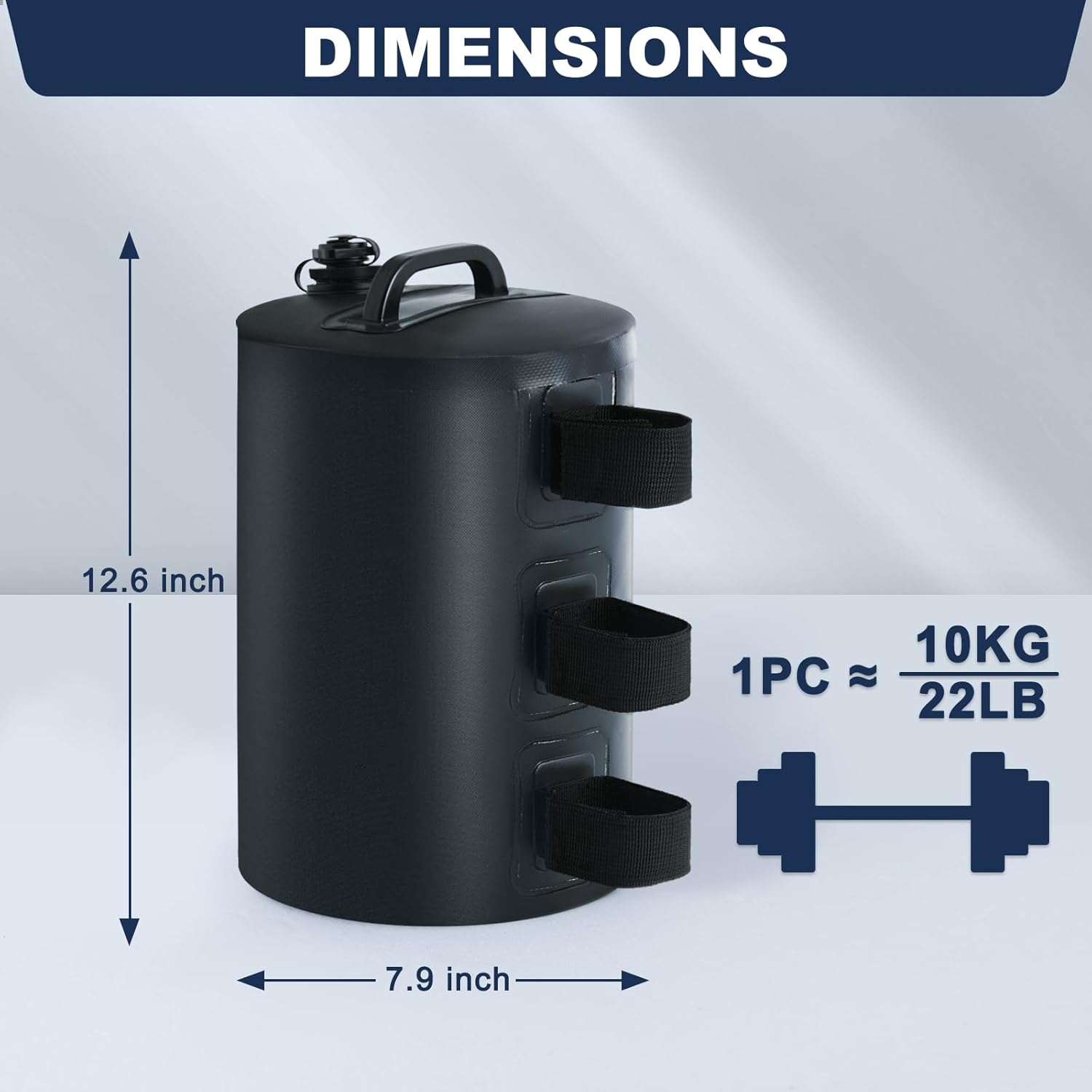 Thumbnail 2 de MasterCanopy Gazebo Water Weight Bags (4 pack) for Pop Up Canopy Legs, Black