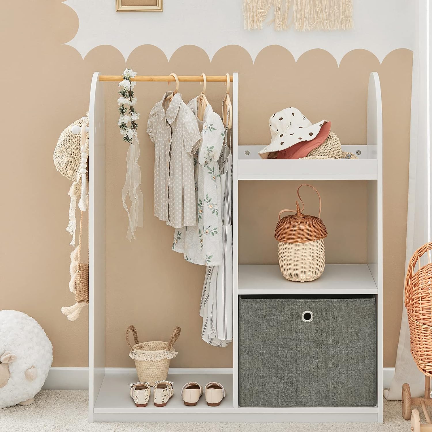 Thumbnail 6 de SoBuy KMB40-W Armoire enfant 97x35x108 cm