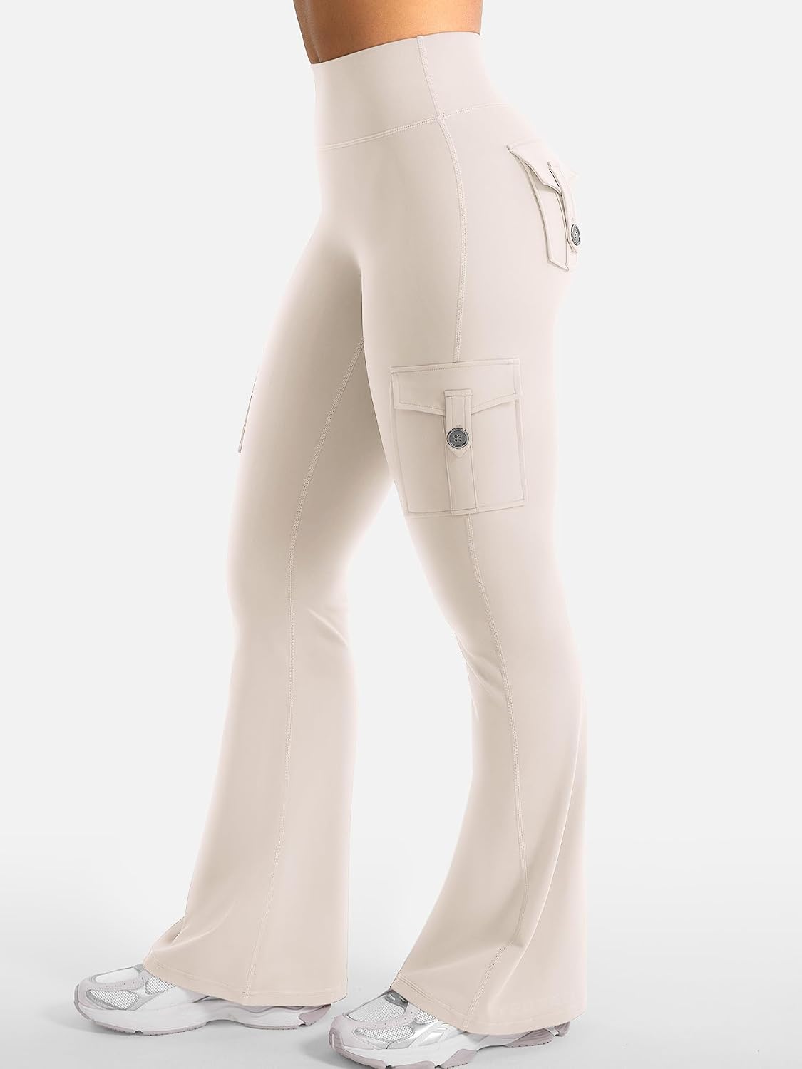 Thumbnail 3 de YEOREO CoreFlex Damen Flare Leggings mit 4 Taschen, Invisible Scrunch & High Waist – blickdicht für Yoga, Gym und Workout