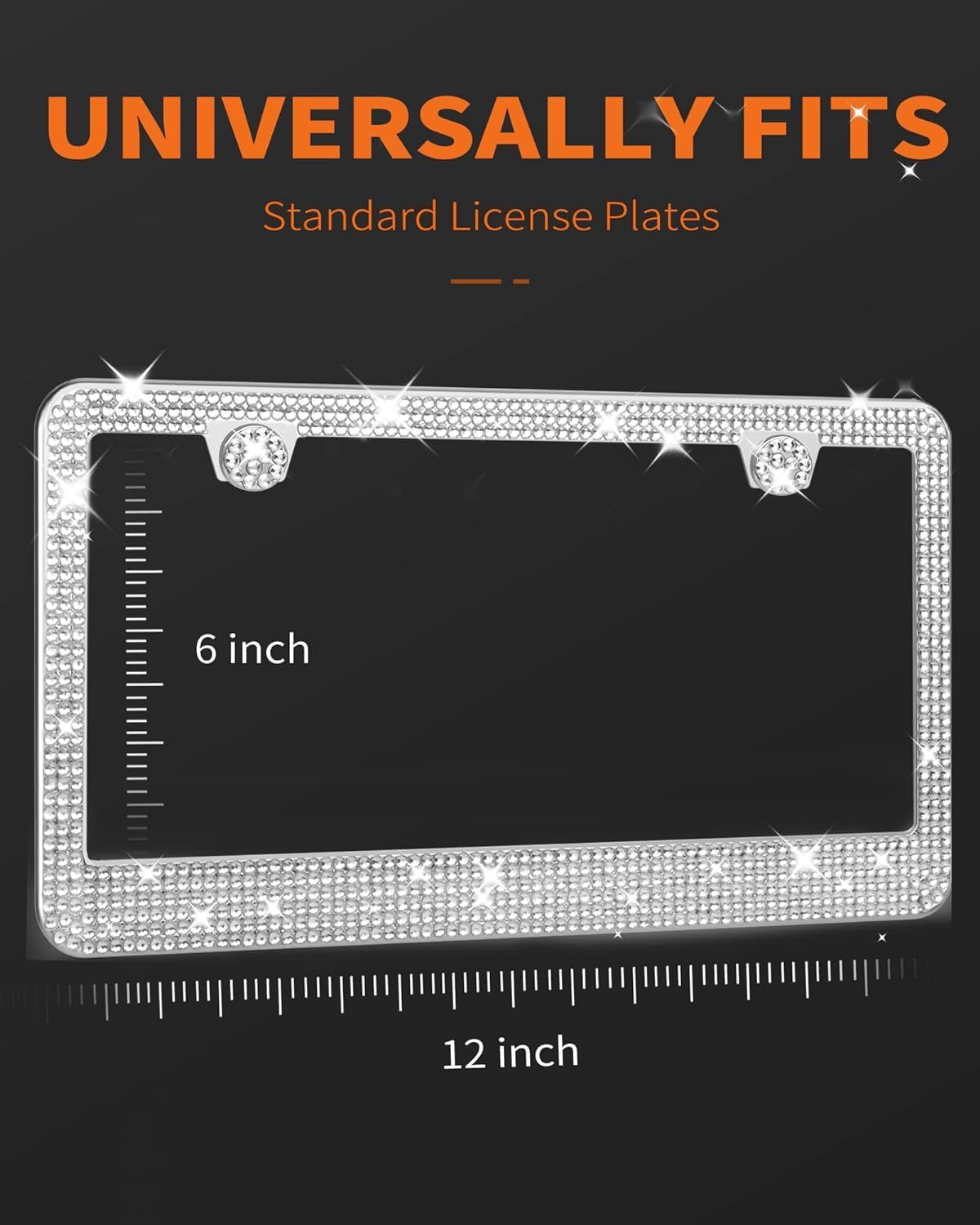 Detalle de HOTOR License Plate Frame, Stainless Steel