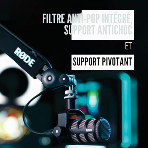 Detalle de RØDE PodMic — Microphone dynamique de broadcast pour podcasting et streaming (Noir)