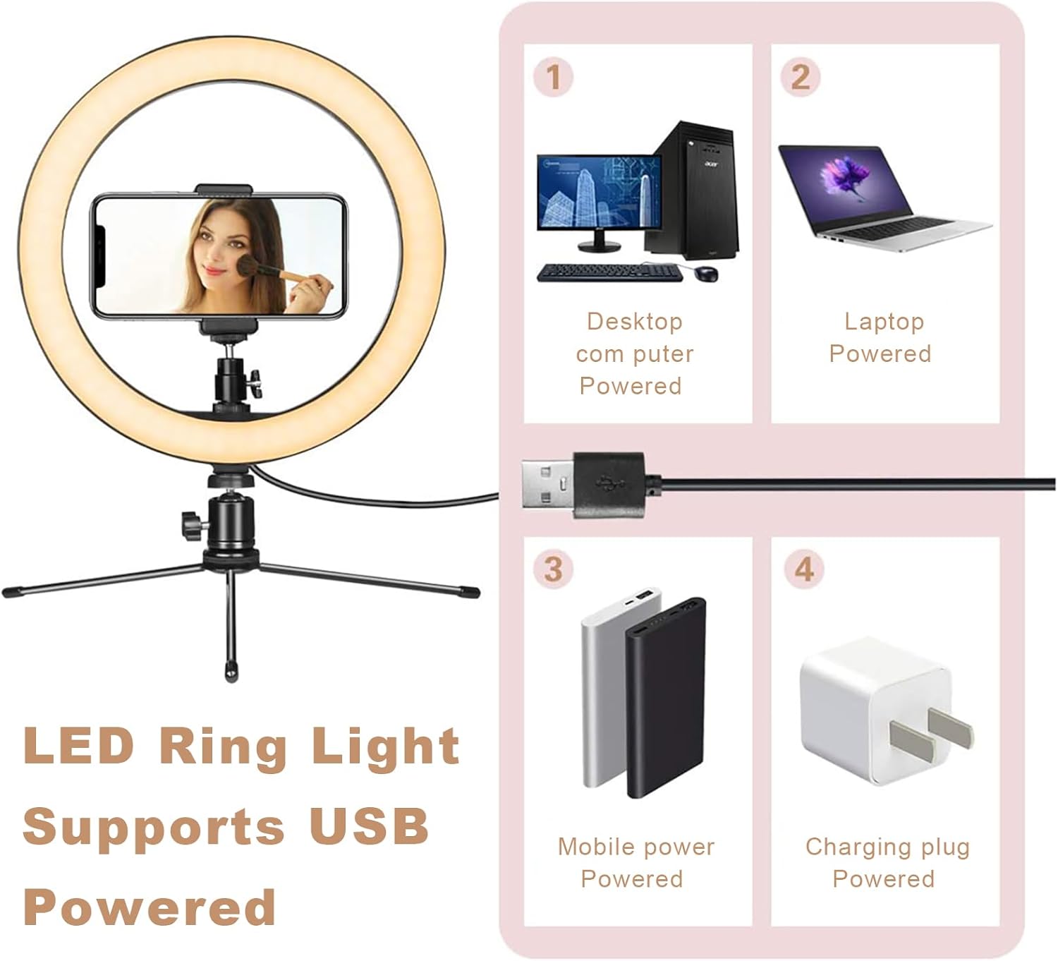 Thumbnail 4 de LED 10" Ring Light for Streaming