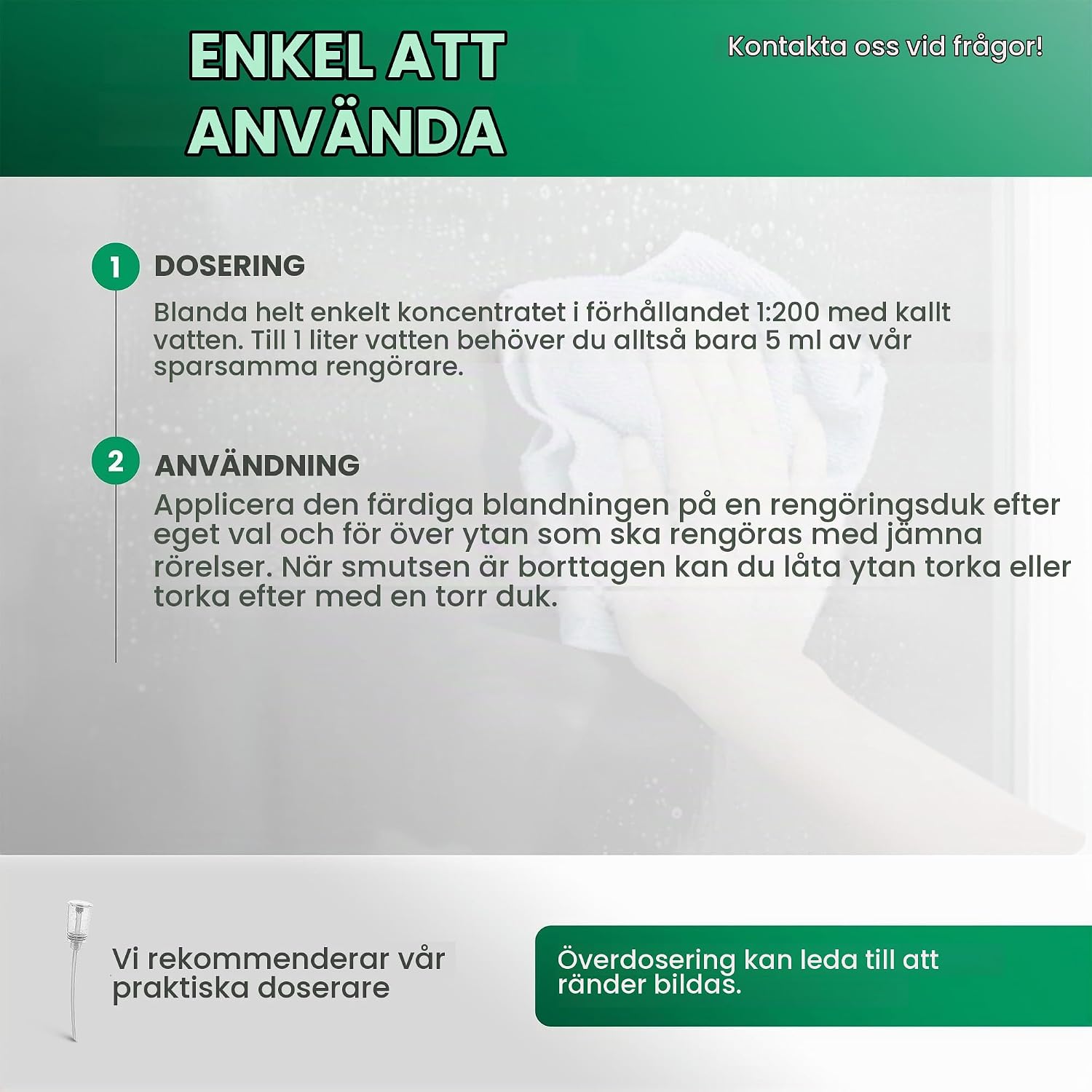 Detalle de BIOHY rengöringskoncentrat 10 l för glas och ytor – snabbtorkande och veganskt