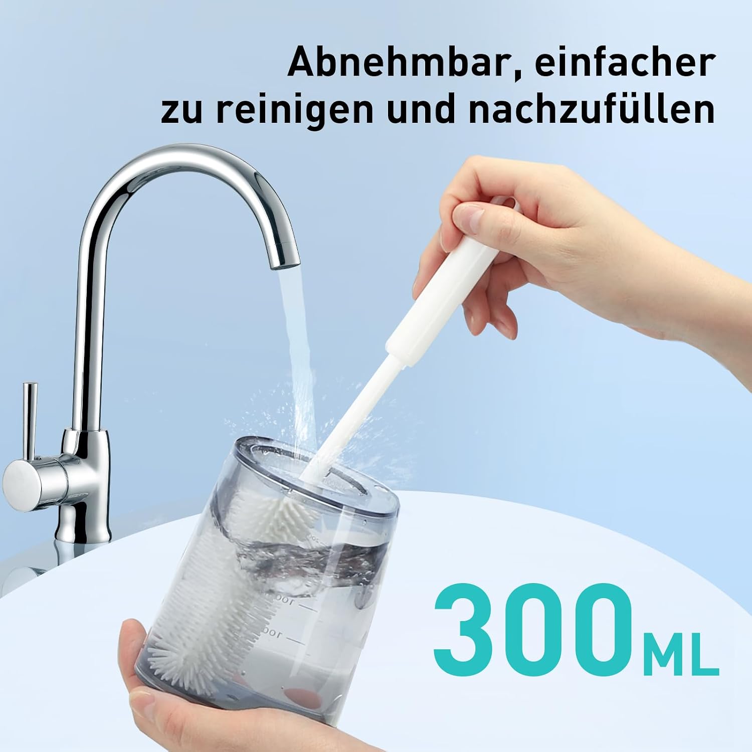 Detalle 1 de COSLUS Munddusche Kabellos Elektrischer Zahnreiniger – 4 Modi, 300 ml Tank, IPX7