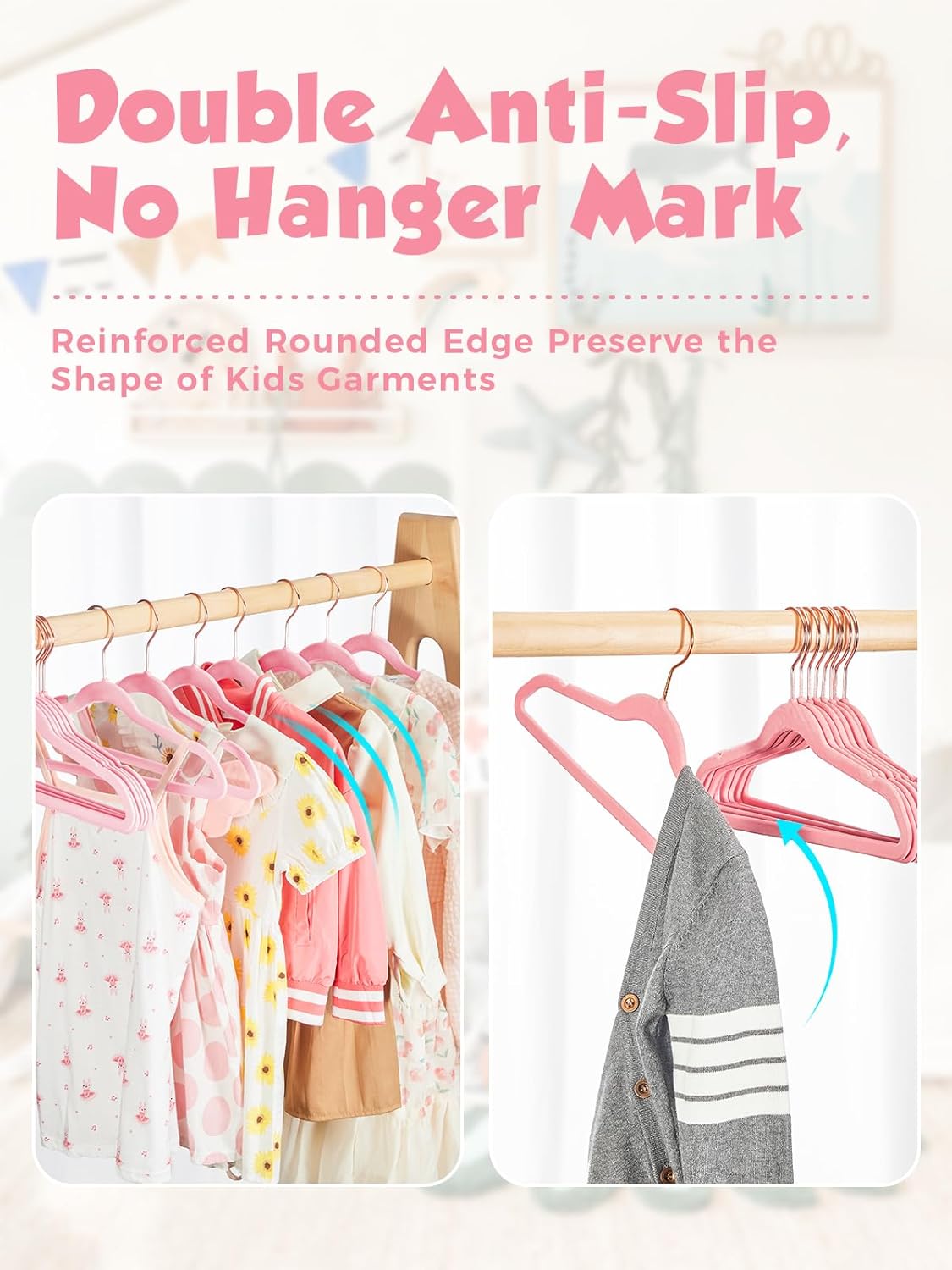 Thumbnail 1 de Smartor Kids Velvet Hangers 14 in, 50-pack