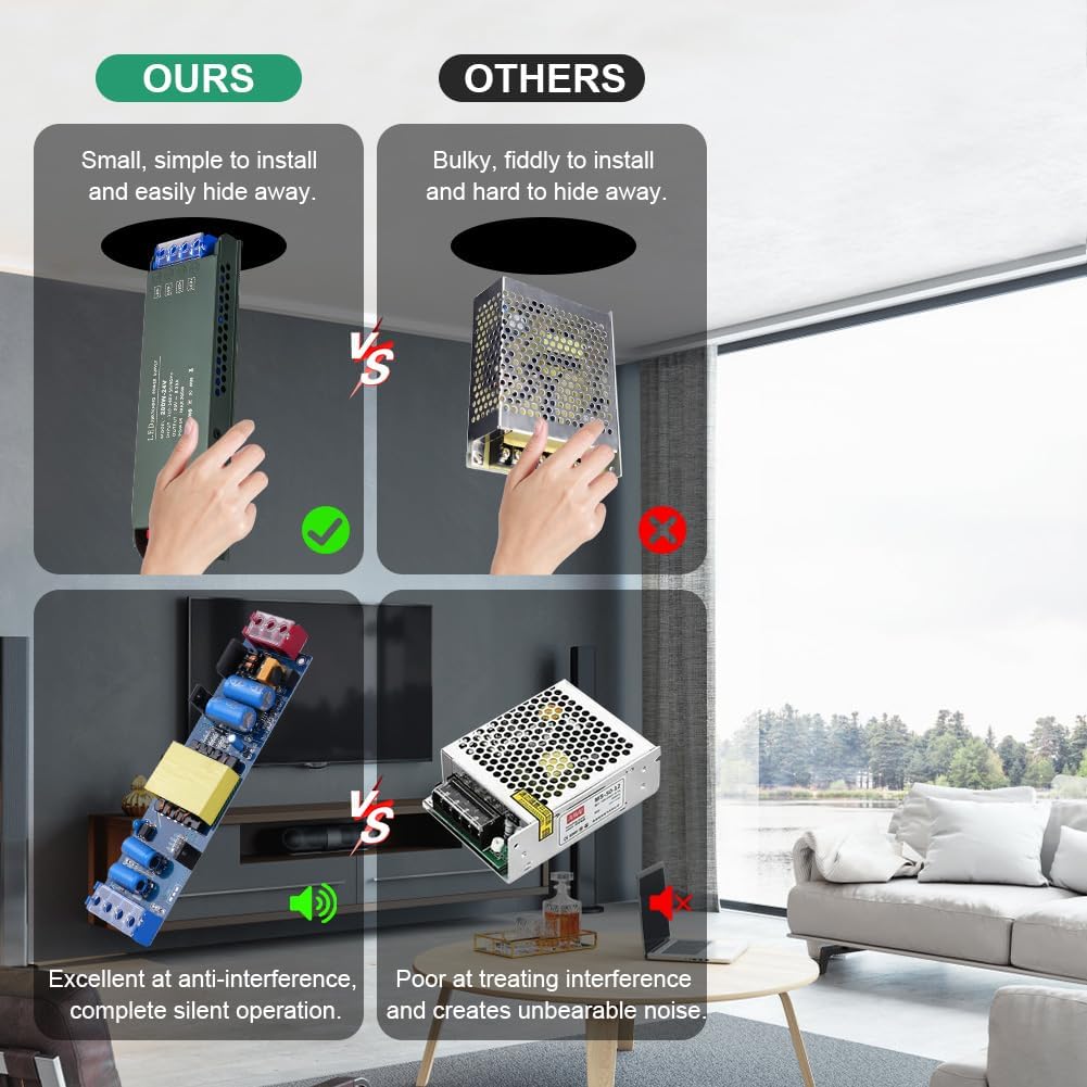 Thumbnail 3 de URAQT 12V LED Driver 200W 12V transformer for strip lights 🔌
