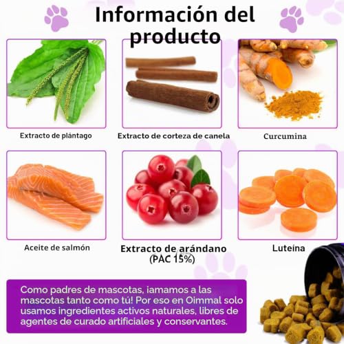 Detalle de Bieyoc 15 en 1: golosinas multivitamínicas para perros (sabor pato) – 150 masticables