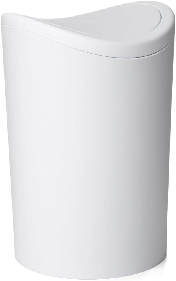 Thumbnail 5 de TATAY Bathroom Bin with Swing Lid – 6L, Taupe, Compact 19×19×28 cm