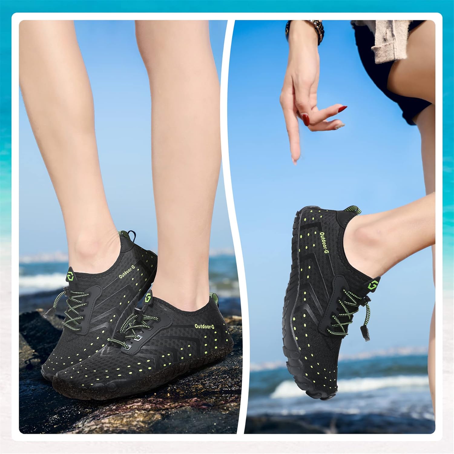 Detalle 2 de Scarpe da Acqua Unisex: Scarpe da Mare leggere, con drenaggio doppio e asciugatura rapida