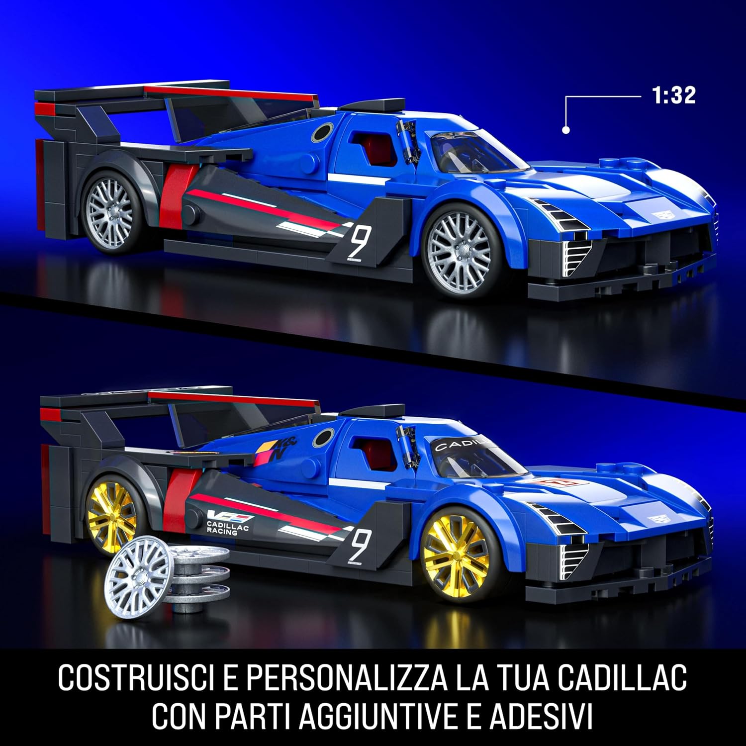 Detalle de Mattel JFR89 Cadillac Project GTP 236 pezzi