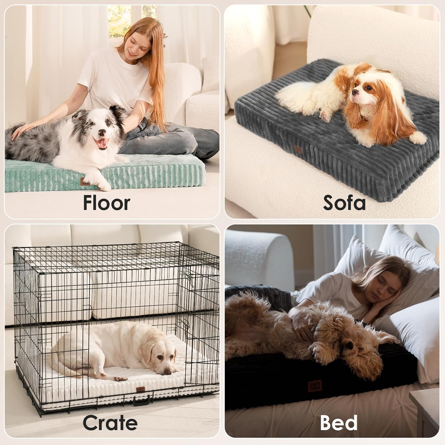 Thumbnail 5 de EHEYCIGA ECUS26TPT02SA01XLP Orthopedic Dog Bed, 44" x 32", Egg-Crate Foam