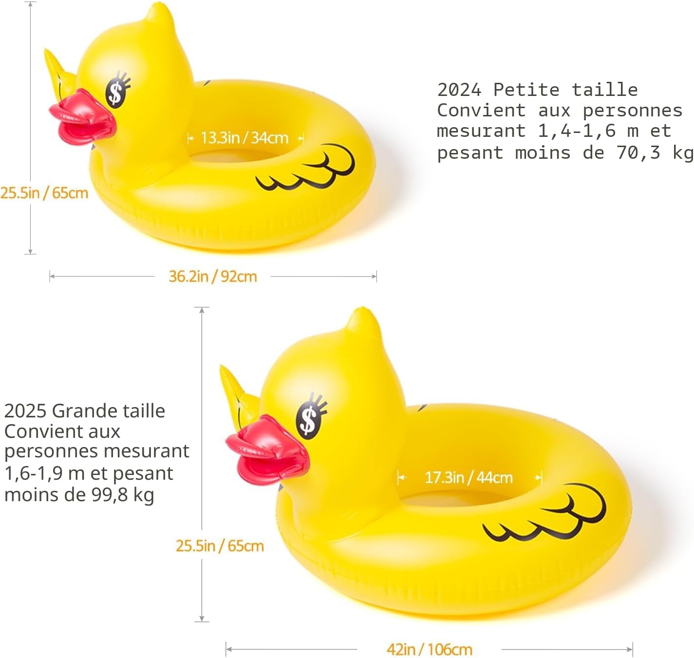 Thumbnail 6 de Float Joy Canard Bouée Piscine Gonflable – Grand canard détente pour adultes