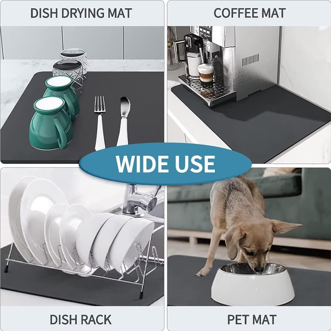 Detalle de Hovoto Draining Mat (40x60cm) – Super absorbent anti-slip draining and drying mat