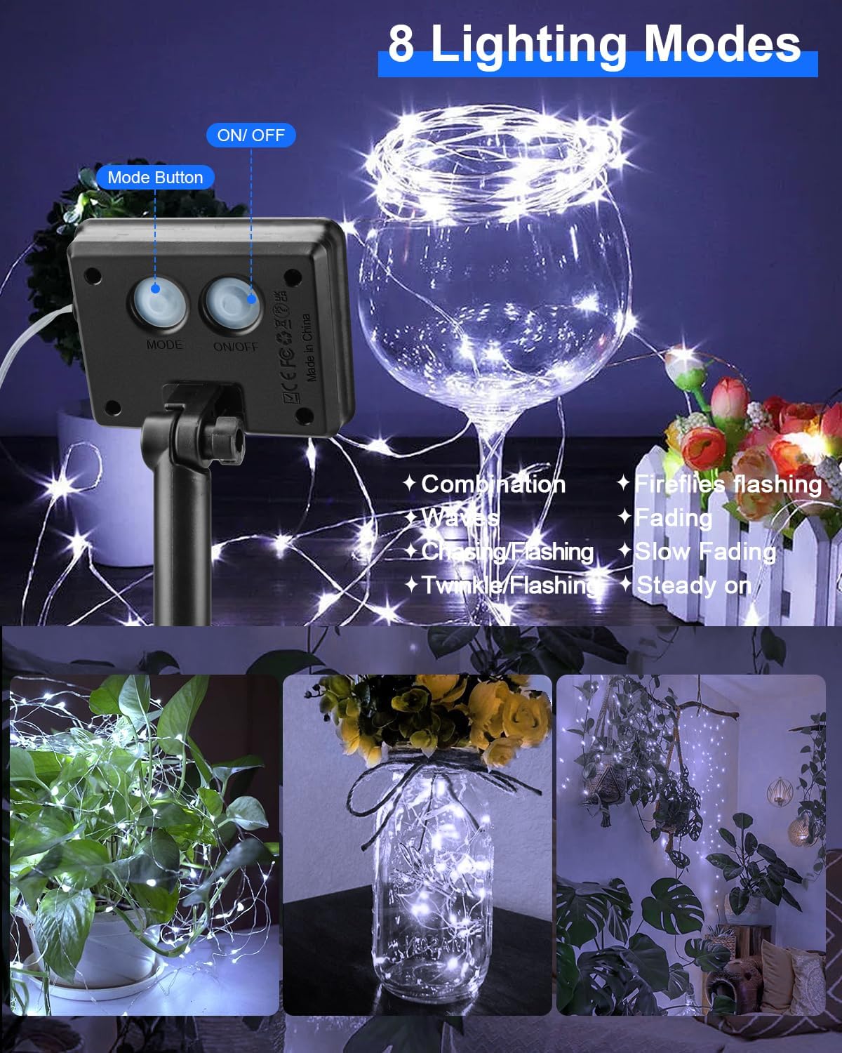 Thumbnail 3 de Dalugo solar string lights 120 LED 12m