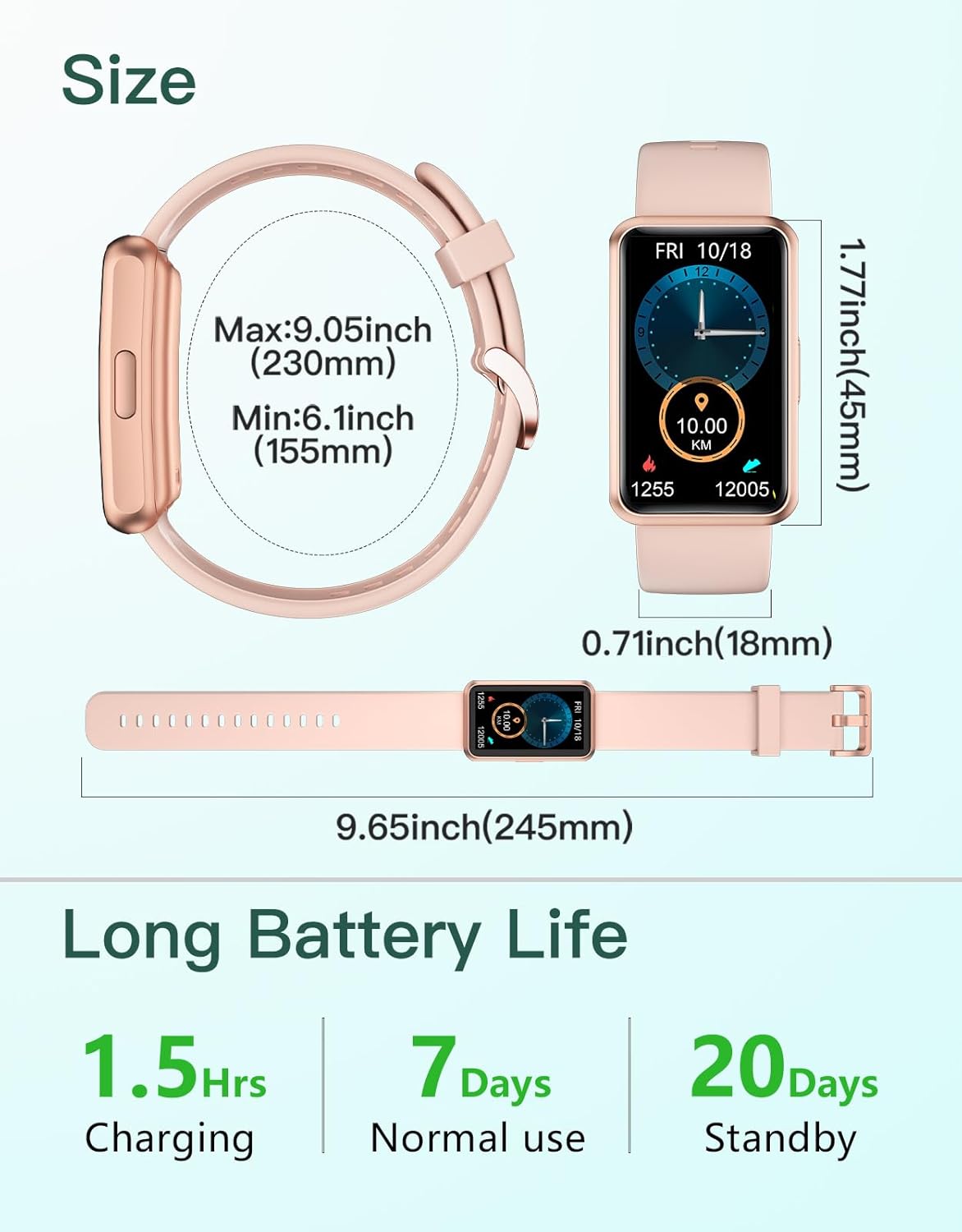 Thumbnail 6 de HUAKUA Fitness Tracker 1,47