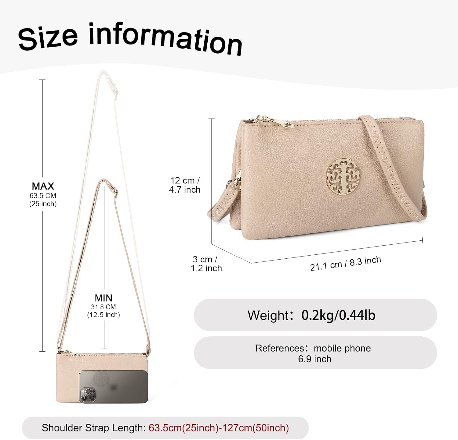 Detalle de Gladdon Small Clutch Purses for Women: Summer Crossbody with Long Adjustable Strap