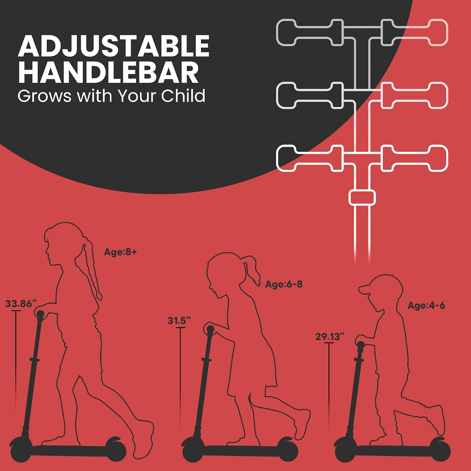 Detalle de Dribbl 3-Wheel Kids Scooter Age 3+ — Supports 165 lbs 🛴