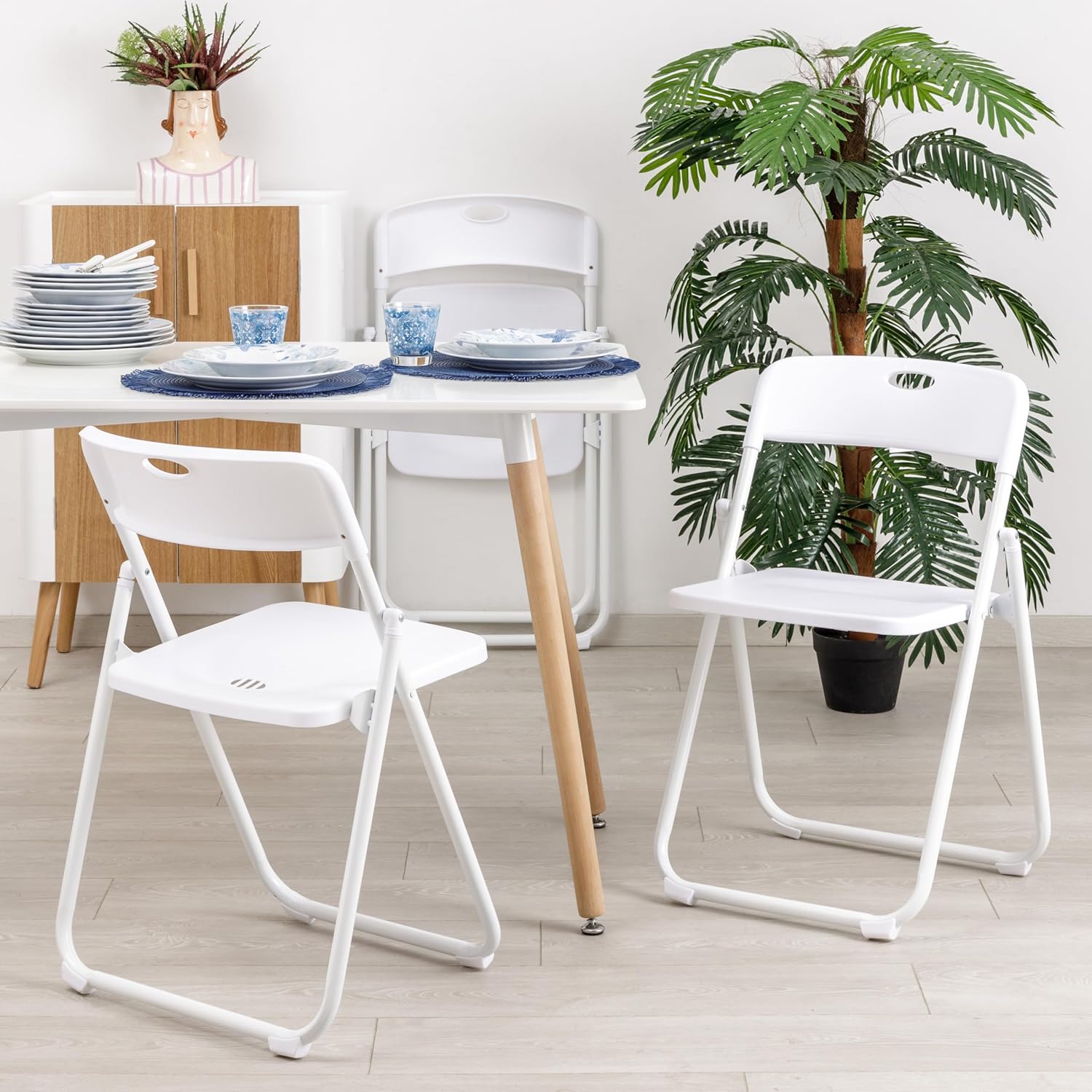Thumbnail 5 de Baroni Home Set 4 Sedie Pieghevoli 74x43x49 cm