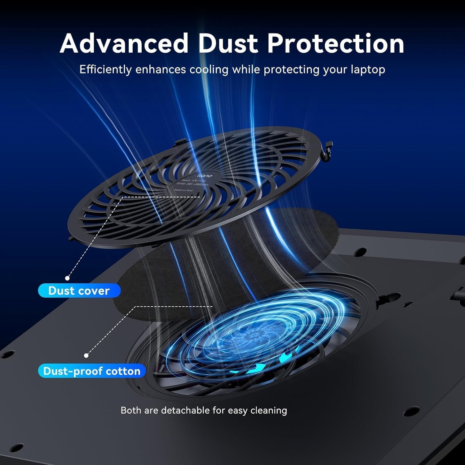 Detalle de llano Gaming Laptop Cooler 5.5in fan ๐ฅ