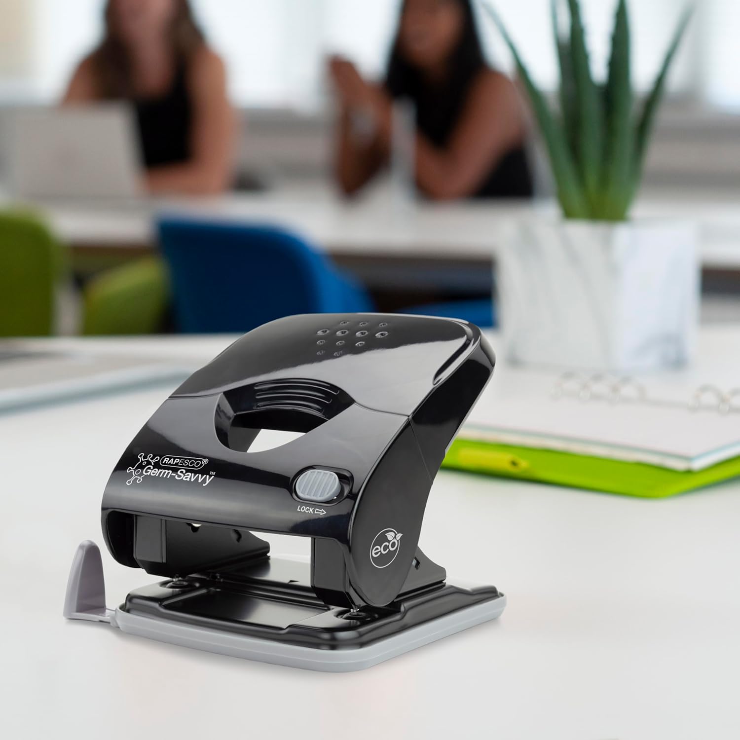 Detalle de Rapesco 1525 ECO X5-40ps Less Effort 2 Hole Punch