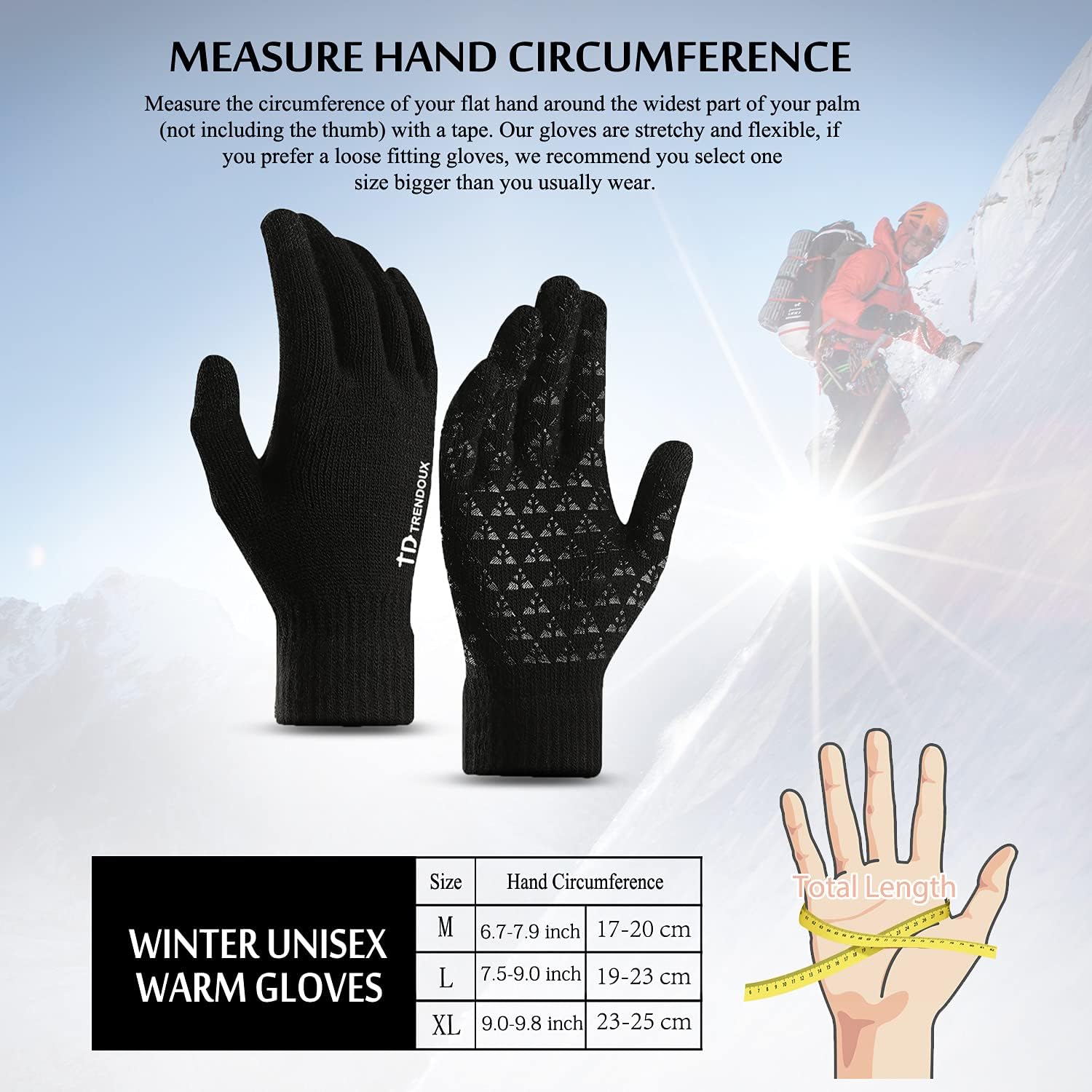 Thumbnail 4 de TRENDOUX Guantes Invierno térmicos táctiles