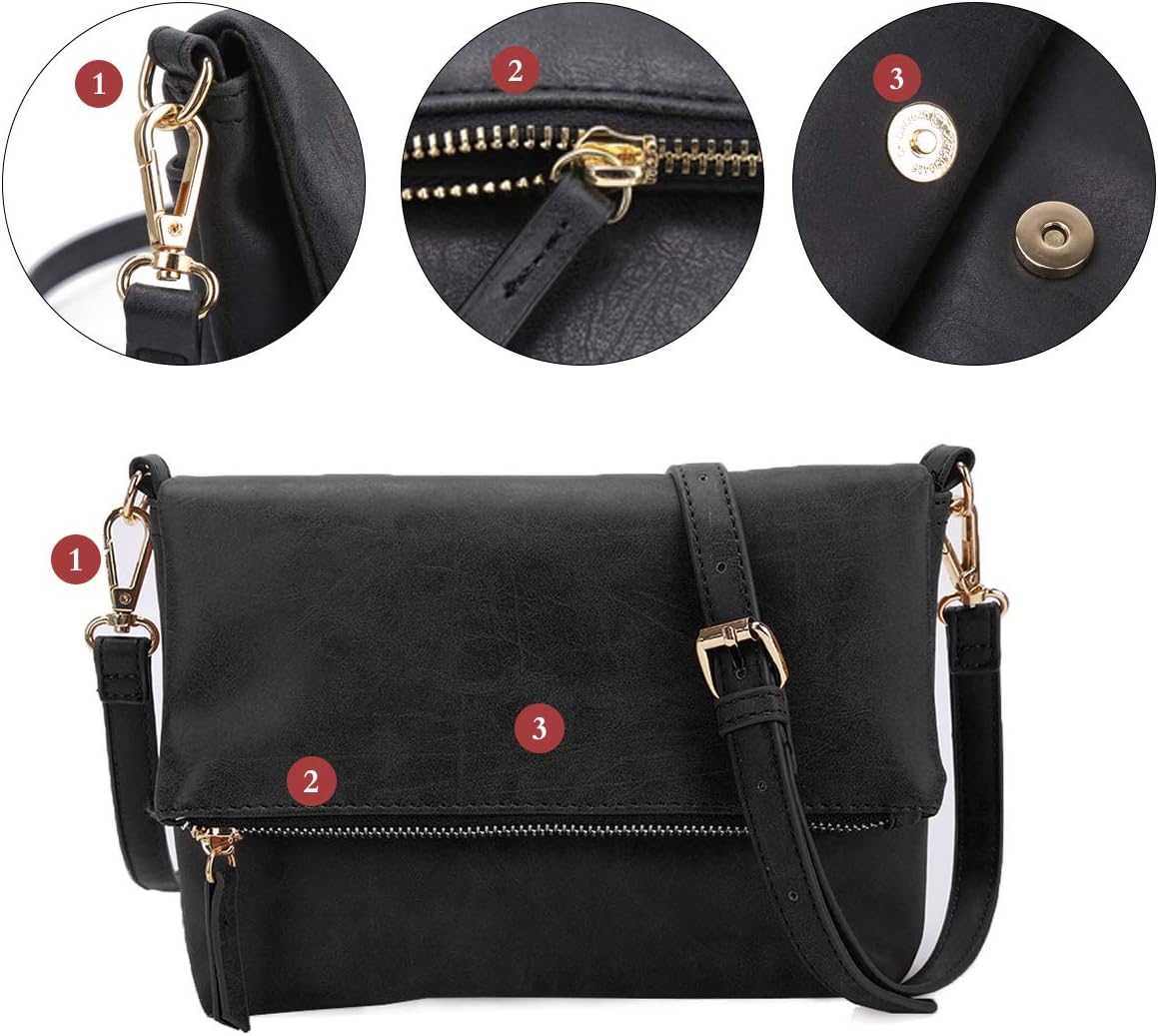 Detalle de Gladdon Small Crossbody Bag for Women with Detachable Strap – Vegan PU Leather Purse
