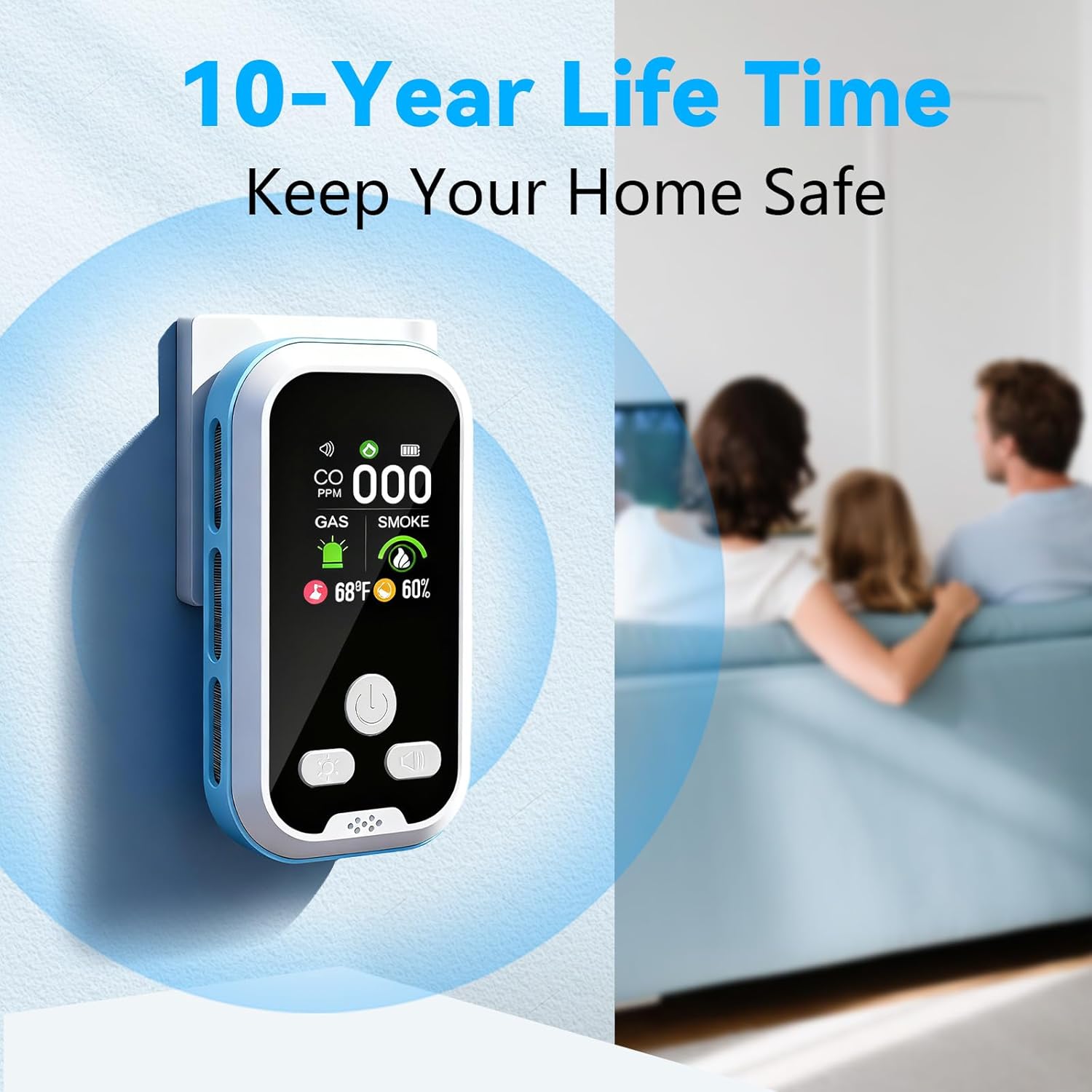 Thumbnail 6 de 6-in-1 Carbon Monoxide Detector 2000mAh 📟