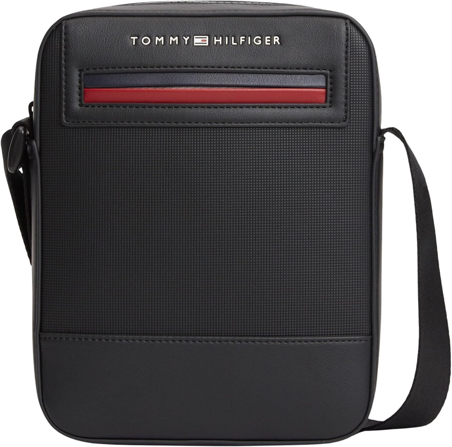 Detalle de Tommy Hilfiger Foundation Mini Reporter Crossbody Bag – Black