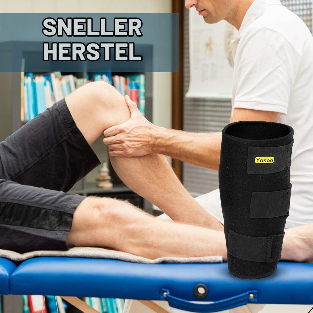 Thumbnail 6 de Yosoo Health Gear verstelbare kuitbandage van neopreen met drie sluitbanden