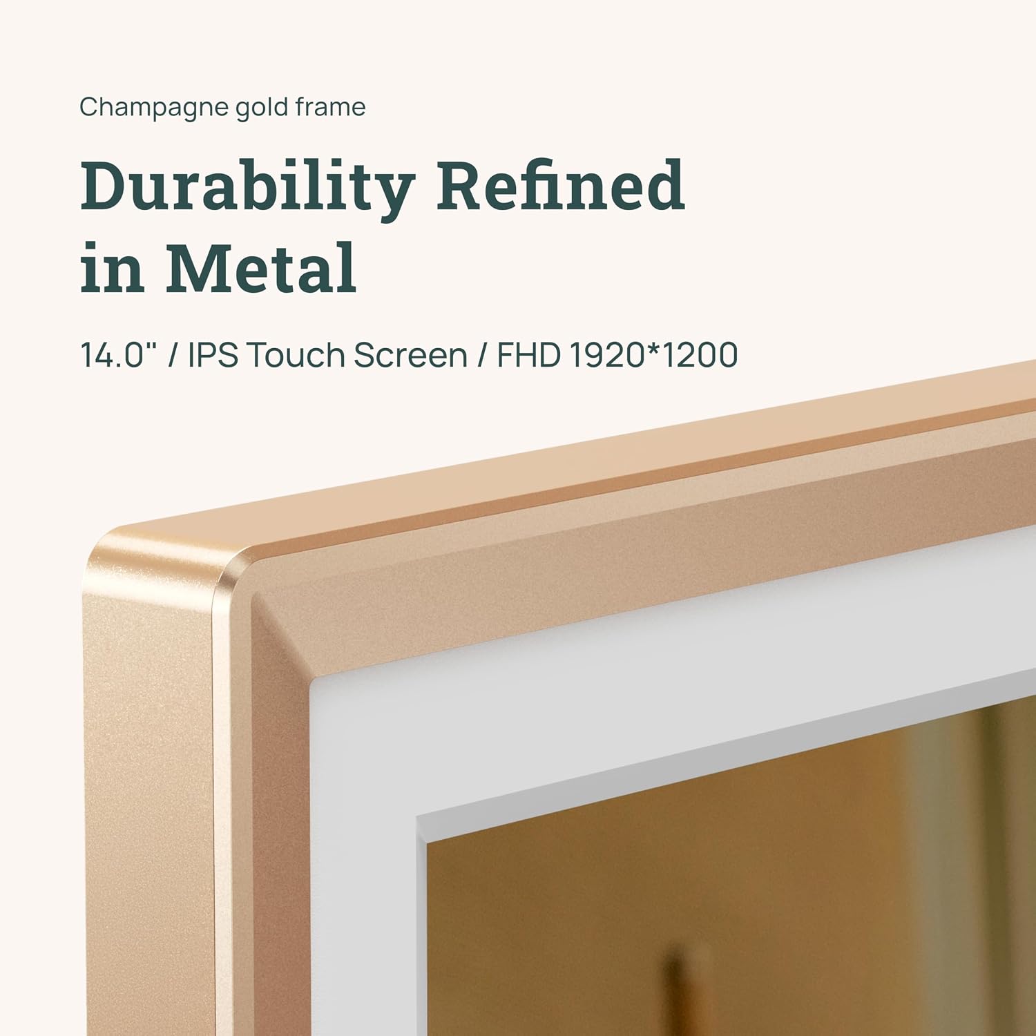 Detalle 2 de ARZOPA 14 Inch Metal Digital Photo Frame with Free Unlimited Cloud Storage
