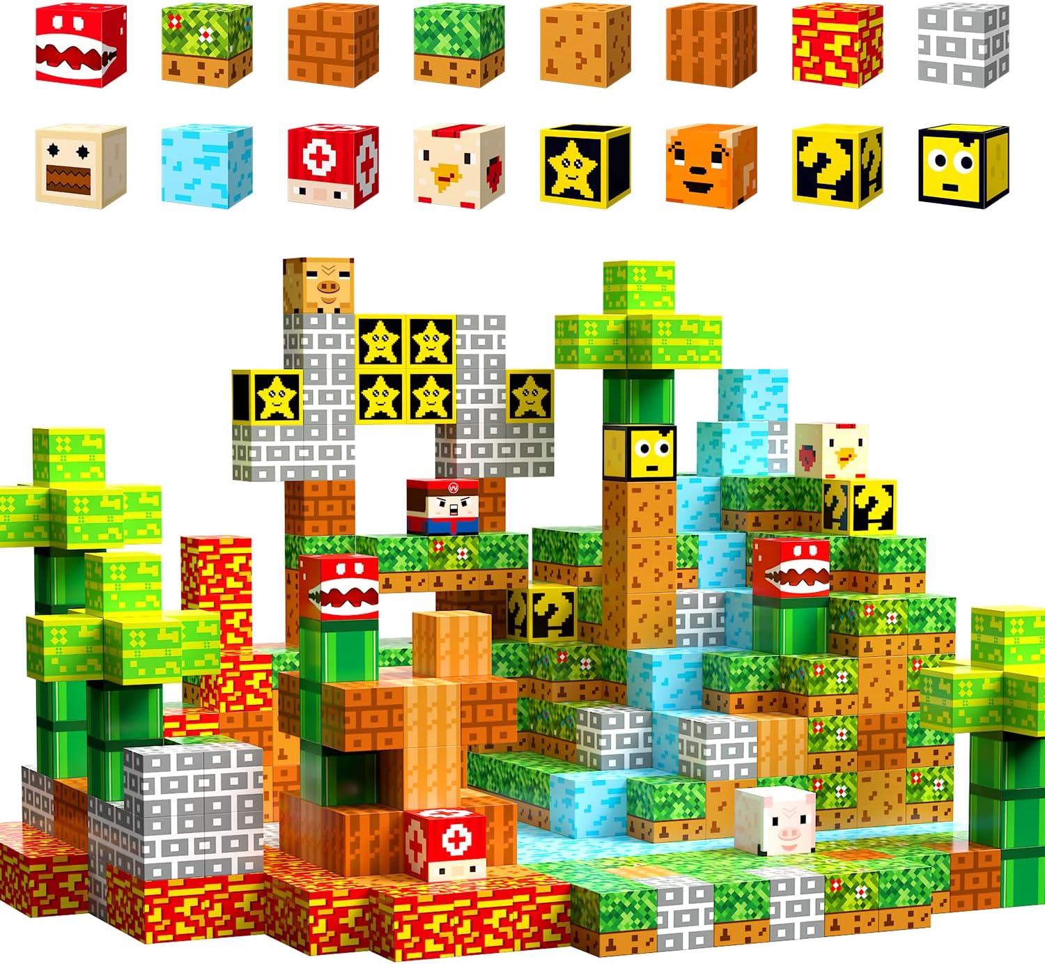 Thumbnail 6 de MEDMHSMA Magnetic Blocks (100-piece) 1 inch magnetic building cubes for Montessori-style STEM play