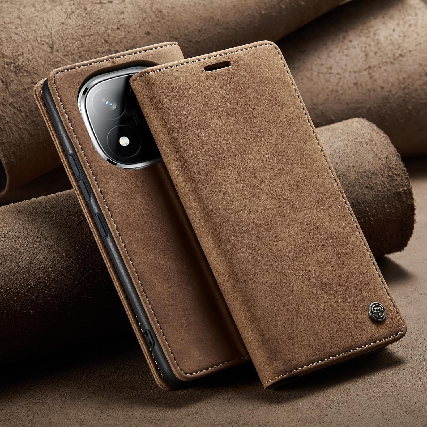 Detalle de Monweicz Xiaomi Poco X7 5G Lederhülle 360° Schutz