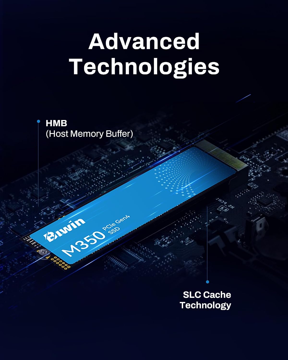 Thumbnail 2 de BIWIN M350 2TB PCIe 4.0 NVMe M.2 SSD
