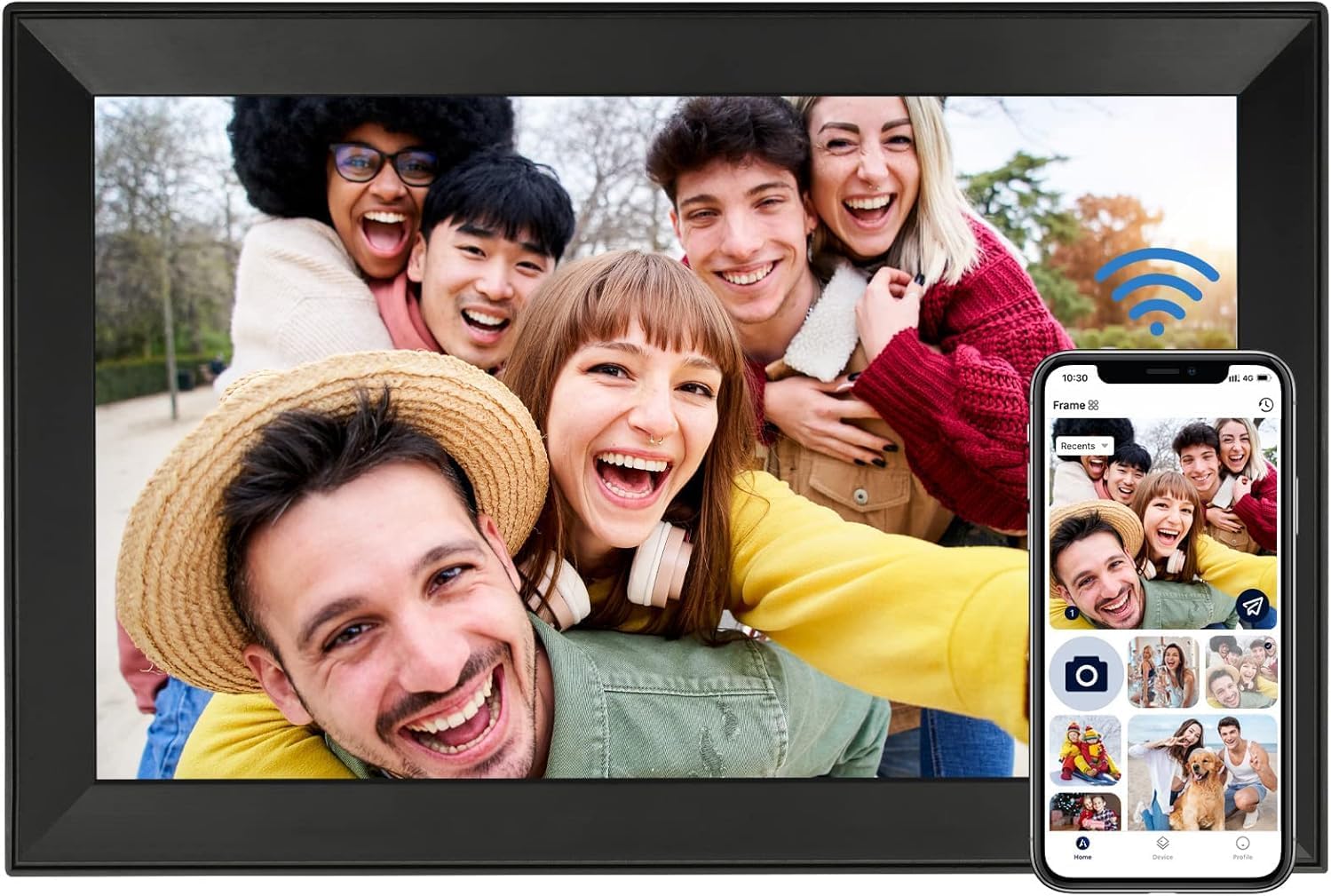 Humblestead Digitaler Bilderrahmen 15,6 Zoll – 32 GB Speicher, WLAN, IPS-Touchscreen