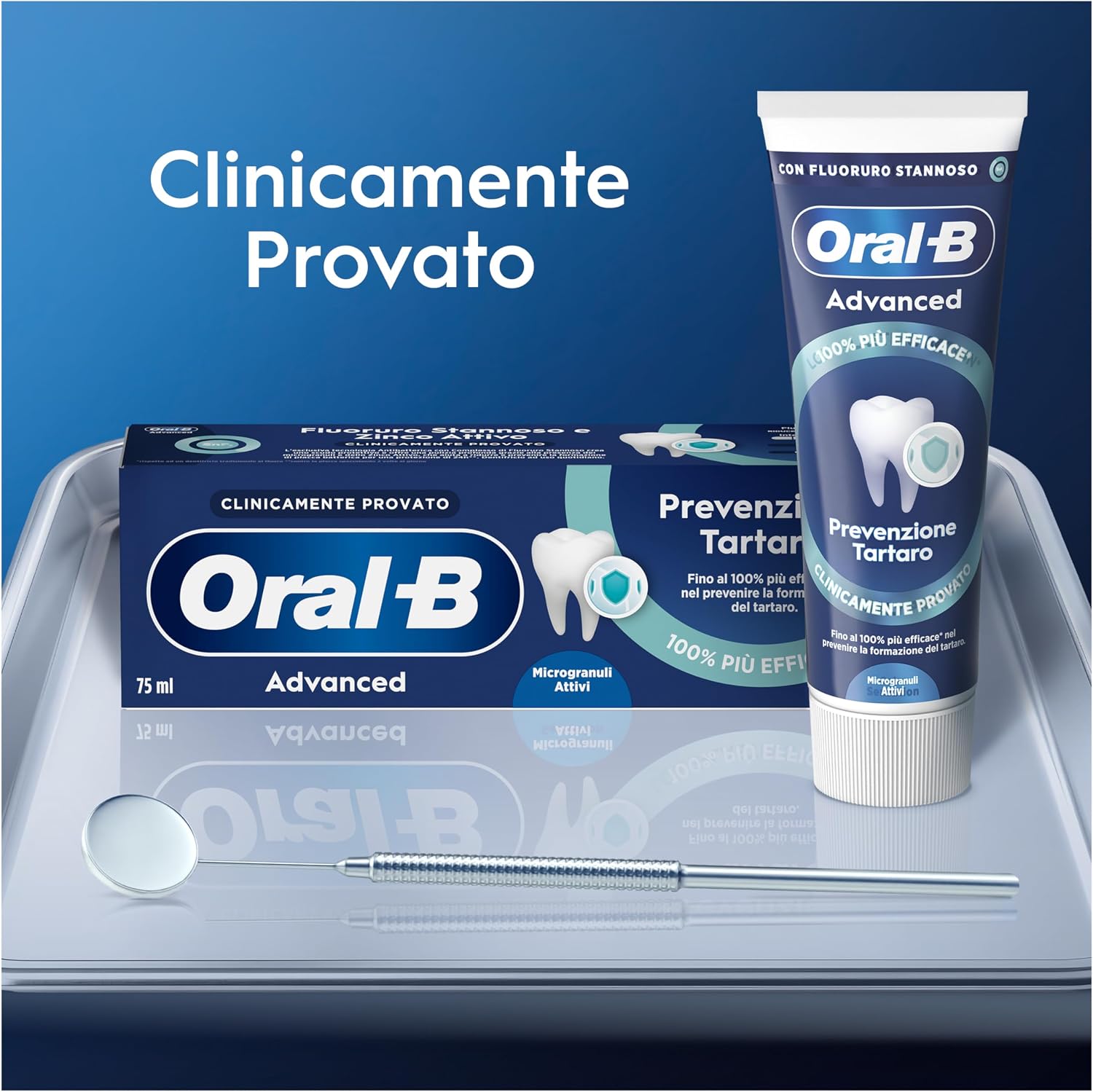 Thumbnail 6 de Oral-B Dentifricio Advanced Prevenzione Tartaro 125 ml – protezione anti-tartaro e igiene quotidiana con microgranuli attivi