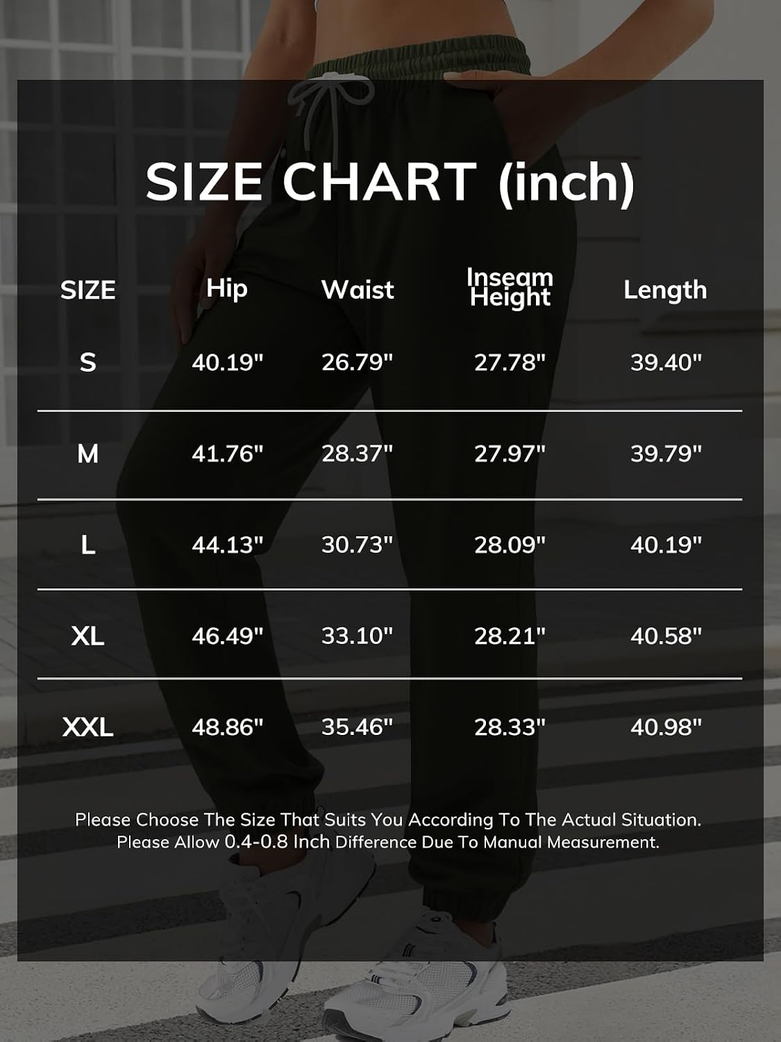 Detalle 2 de ATHMILE Women’s Sweatpants Baggy Joggers (High-Waisted, Lightweight) for Workout & Lounge