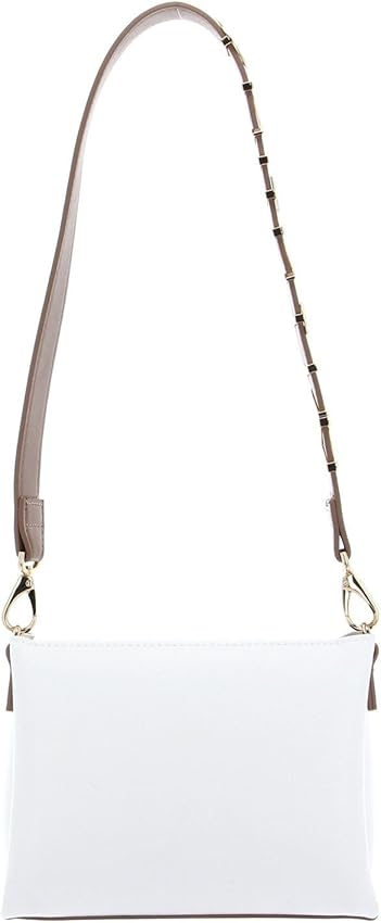 Detalle de Valentino Alexia Satchel Bianco/Cuoio bolso bandolera