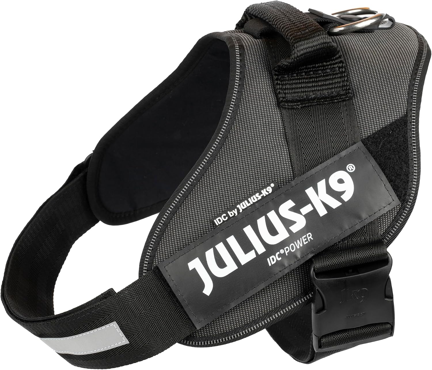Detalle de Harnais IDC Power – Taille 2/XL, Noir-Gris (2TON) pour chiens 28–40 kg