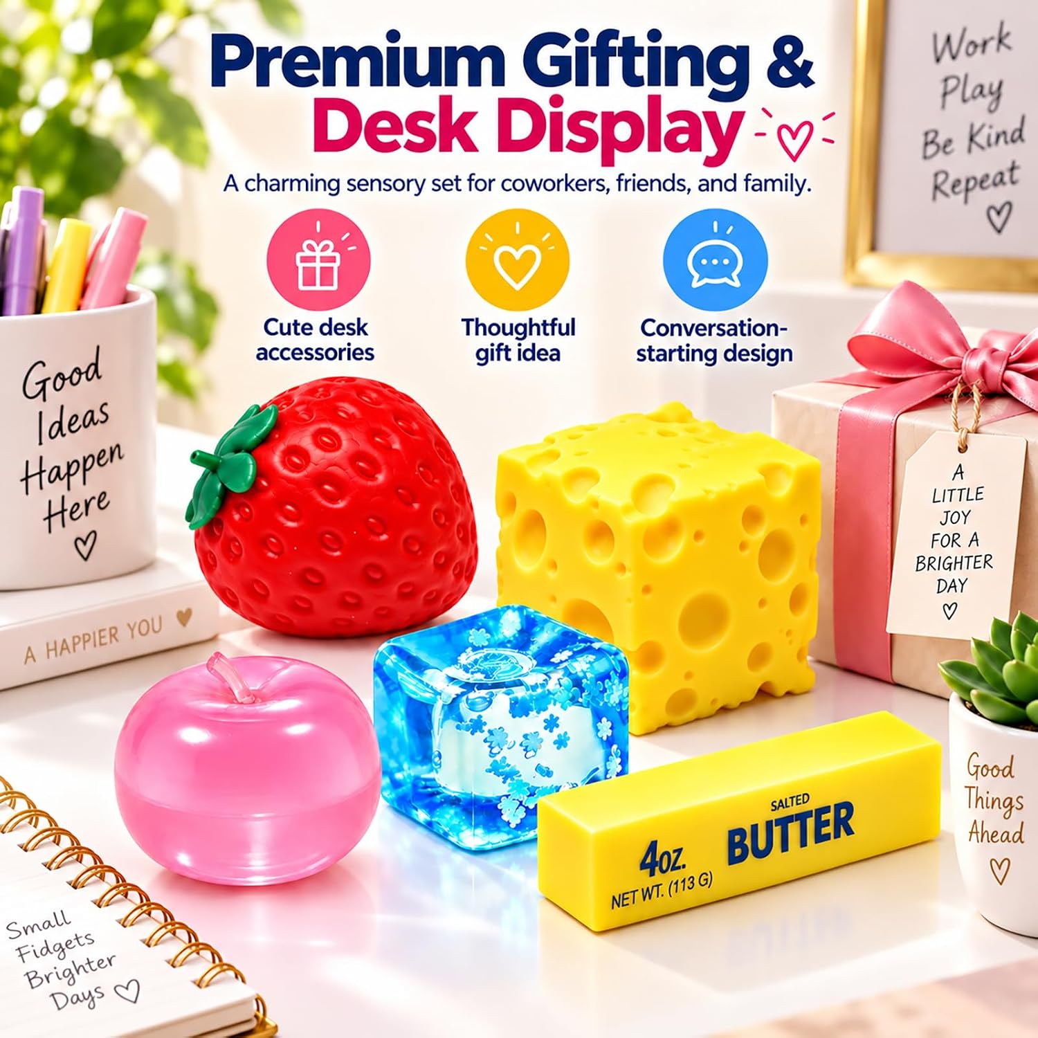 Thumbnail 6 de Tubasaya 5-Piece Sensory Fidget Squishy Set, Slow-Rising, Washable and Reusable